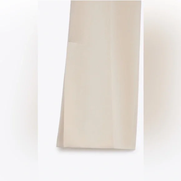 Beige Straight Leg Pants with Slits Sz S New - Picture 10 of 11